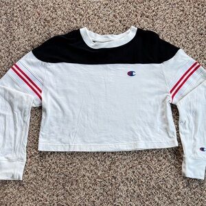 Champion Black and White Cropped Tee